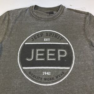 JEEP LUCKY BRAND JEANS T SHIRT Mens S Gray Vintage Burnout Style